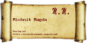 Michnik Magda névjegykártya